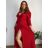 Women's Summer Long Harem Pants (42/44/46 ONE SIZE) ITALIAN FASHION IM424361 red