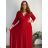 Women's Summer Long Harem Pants (42/44/46 ONE SIZE) ITALIAN FASHION IM424361 red
