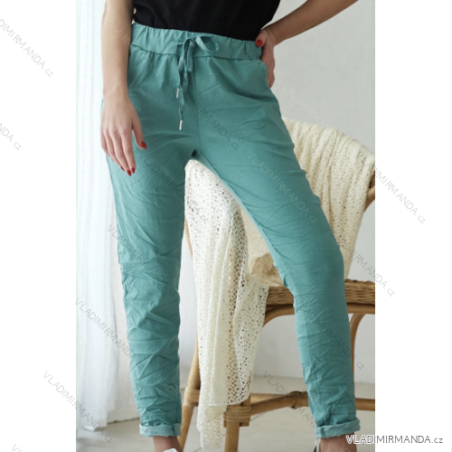 Women's long leather pants (S/M ONE SIZE) ITALIAN FASHION IMPLI2312199