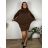 Women's Summer Long Harem Pants (42/44/46 ONE SIZE) ITALIAN FASHION IM424361  Brown