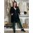 Long women's fleece coat (SML-XL) ITALIAN FASHION IMD211106 M/L/XL black