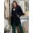Long women's fleece coat (SML-XL) ITALIAN FASHION IMD211106 M/L/XL black