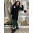 Long women's fleece coat (SML-XL) ITALIAN FASHION IMD211106 M/L/XL black