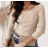 Women's Stand Collar Long Sleeve Knitted Sweater (S/M ONE SIZE) ITALIAN FASHION IMPLI228596