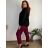 T-shirt with pendant long sleeve women's oversized (52/54/56 ONE SIZE) ITALIAN FASHION IM425611