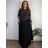 Women's Oversized Knitted Long Sleeve Sweater (S/M ONE SIZE) ITALIAN FASHION IMSN2416125 46/48/50 black