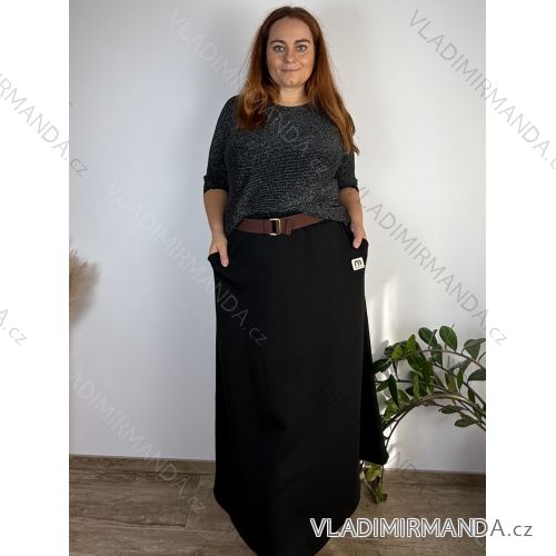 Women's Oversized Knitted Long Sleeve Sweater (S/M ONE SIZE) ITALIAN FASHION IMSN2416125 46/48/50 black