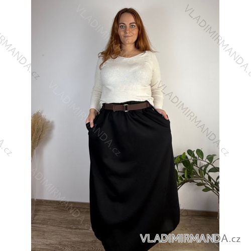 Women's Summer Long Harem Pants (42/44/46 ONE SIZE) ITALIAN FASHION IM424361 46/48/50 black