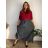 Women's Warm Long Sleeve Dress (L / XL ONE SIZE) ITALIAN FASHION IM421MIA