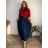 Women's Warm Long Sleeve Dress (L / XL ONE SIZE) ITALIAN FASHION IM421MIA