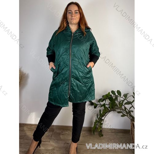 Women's oversized stretch sweatpants (50/52 ONE SIZE) ITALIAN FASHION IM425016  dark emerald