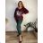 Women's oversized stretch sweatpants (50/52 ONE SIZE) ITALIAN FASHION IM425016