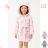 Warm fluffy bathrobe with hood for girls (98-128) KUGO FZ-6717