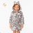 Warm fluffy bathrobe with hood for girls (98-128) KUGO FZ-6717