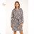 Warm fluffy bathrobe with hood for girls (98-128) KUGO FZ-6717