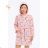 Warm fluffy bathrobe with hood for girls (98-128) KUGO FZ-6717