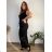 Women's Summer Long Harem Pants (42/44/46 ONE SIZE) ITALIAN FASHION IM424361 46/48/50 black