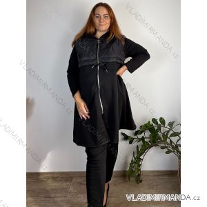 Women's long-sleeved, lightweight, zipped hooded sweatshirt, oversized (52/54/56 ONE SIZE) ITALIAN FASHION IMC25359