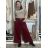 Women's Summer Long Harem Pants (42/44/46 ONE SIZE) ITALIAN FASHION IM424361 S / M / L black