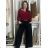 Women's Summer Long Harem Pants (42/44/46 ONE SIZE) ITALIAN FASHION IM424361 S / M / L black