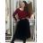 Women's Warm Long Sleeve Dress (L / XL ONE SIZE) ITALIAN FASHION IM421MIA