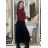 Women's Warm Long Sleeve Dress (L / XL ONE SIZE) ITALIAN FASHION IM421MIA