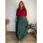 Women's Warm Long Sleeve Dress (L / XL ONE SIZE) ITALIAN FASHION IM421MIA  black