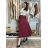 Women's long pleated skirt with belt (S/M/L ONE SIZE) ITALIAN FASHION IMC25333
