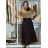Women's long pleated skirt with belt (S/M/L ONE SIZE) ITALIAN FASHION IMC25333