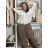 Women's Medium Length Skirt (S/M ONE SIZE) ITALIAN FASHION IMM23HG3154  white
