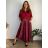 Women's Warm Long Sleeve Dress (L / XL ONE SIZE) ITALIAN FASHION IM421MIA