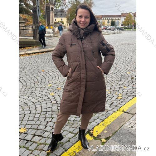 Women's oversized winter jacket (S-2XL, 3XL-7XL) SKORP PMWSK25 L Brown