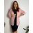 Set elegant jacket long sleeve and pants women (S / M ONE SIZE) ITALIAN FASHION IMM211392 44 růžová světlá