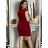 Women's Sheath Party Elegant Sleeveless Dress (S-XL) ITALIAN FASHION IMM22Q51239-21/DR XL dark red