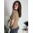 Women's long sleeve furry sweater (S/M/L ONE SIZE) ITALIAN FASHION IMWCH25116 S / M / L black