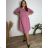 Casual dress, warm, long sleeve, women's, oversized (50/52/54 ONE SIZE) ITALIAN FASHION IM425540 50/52/54 old mint green