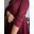 Women's oversized long sleeve warm sweatshirt (48/50/52 ONE SIZE) ITALIAN FASHION IMD25254  wine