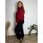 Women's long-sleeved, lightweight, zipped hooded sweatshirt, oversized (52/54/56 ONE SIZE) ITALIAN FASHION IMC25359  black