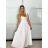 Women's summer dress with wide straps (S/M/L ONE SIZE) ITALIAN FASHION IMPBB25B25300 -   white -   S / M / L