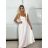 Women's summer dress with wide straps (S/M/L ONE SIZE) ITALIAN FASHION IMPBB25B25300 -   white -   S / M / L