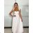 Women's summer dress with wide straps (S/M/L ONE SIZE) ITALIAN FASHION IMPBB25B25300 -   white -   S / M / L