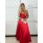 Long satin strapless evening dress for women (XS/S/M ONE SIZE) ITALIAN FASHION IMC25119
