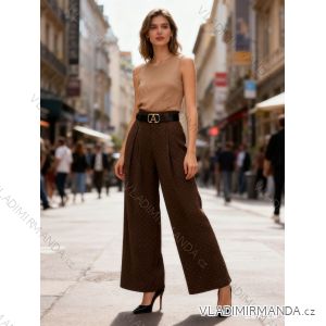 Elegant trousers with belt for women, oversized (44/46/48 ONE SIZE) ITALIAN FASHION IM425557