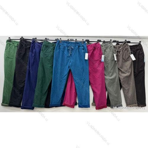 Women's Plus Size Stretch Pants (54/56/58 ONE SIZE) ITALIAN FASHION IM424101