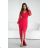 Women's long sleeve formal dress (34-48) POLISH FASHION PMLBC25314-01 red 34