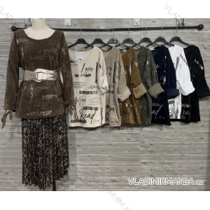 Women's Medium Length Skirt (S/M ONE SIZE) ITALIAN FASHION IMM23HG3154