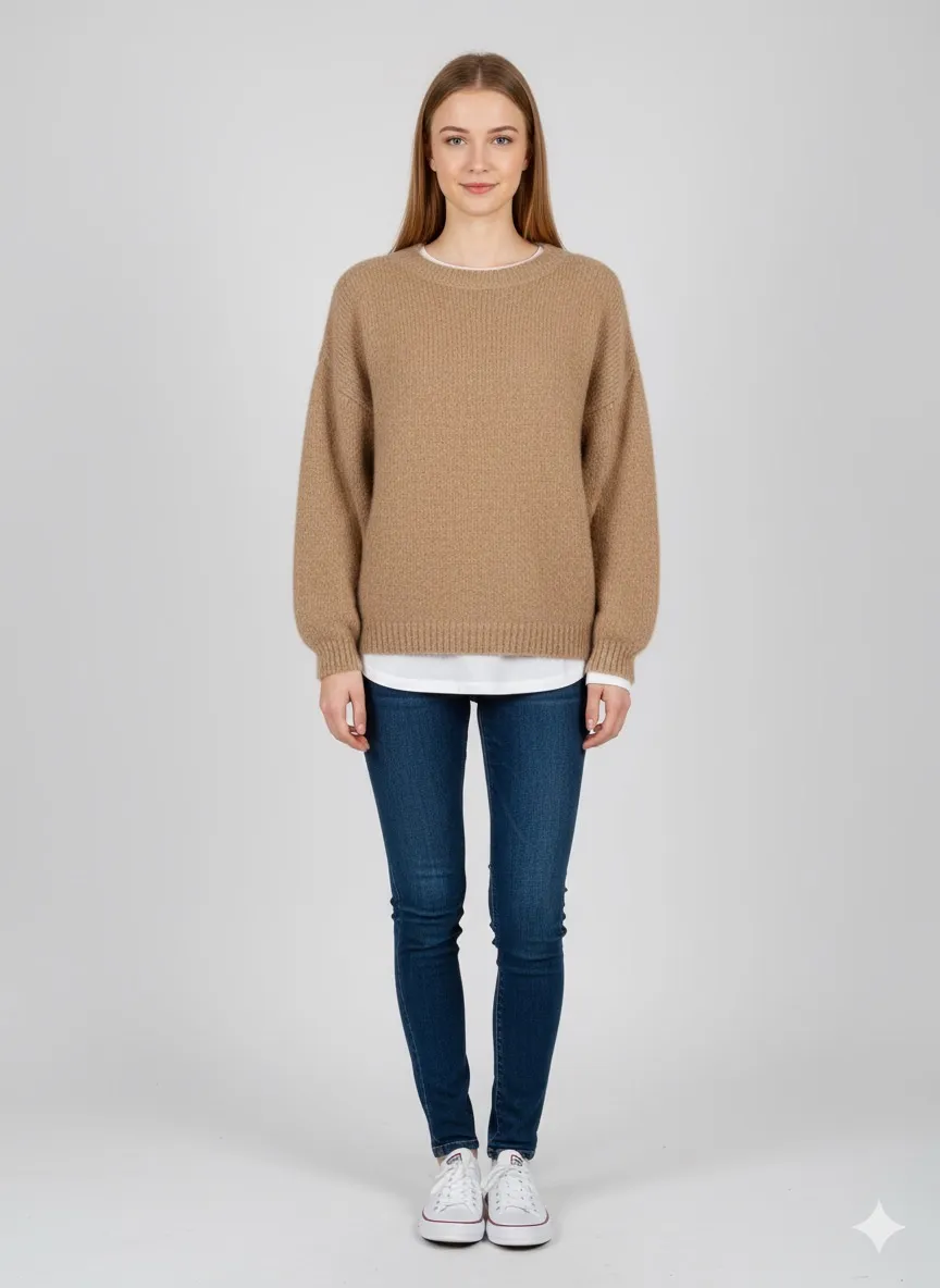 Women's Medium Length Skirt (S/M ONE SIZE) ITALIAN FASHION IMM23HG3154