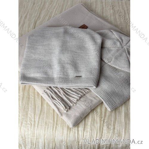 Women's warm winter fleece hat (ONE SIZE) WROBI POLAND PV919036 ONE SIZE beige