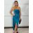 Women's long elegant party dress with straps (S/M ONE SIZE) ITALIAN FASHION IMPBB23B23376