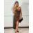 Women's long elegant party dress with straps (S/M ONE SIZE) ITALIAN FASHION IMPBB23B23376